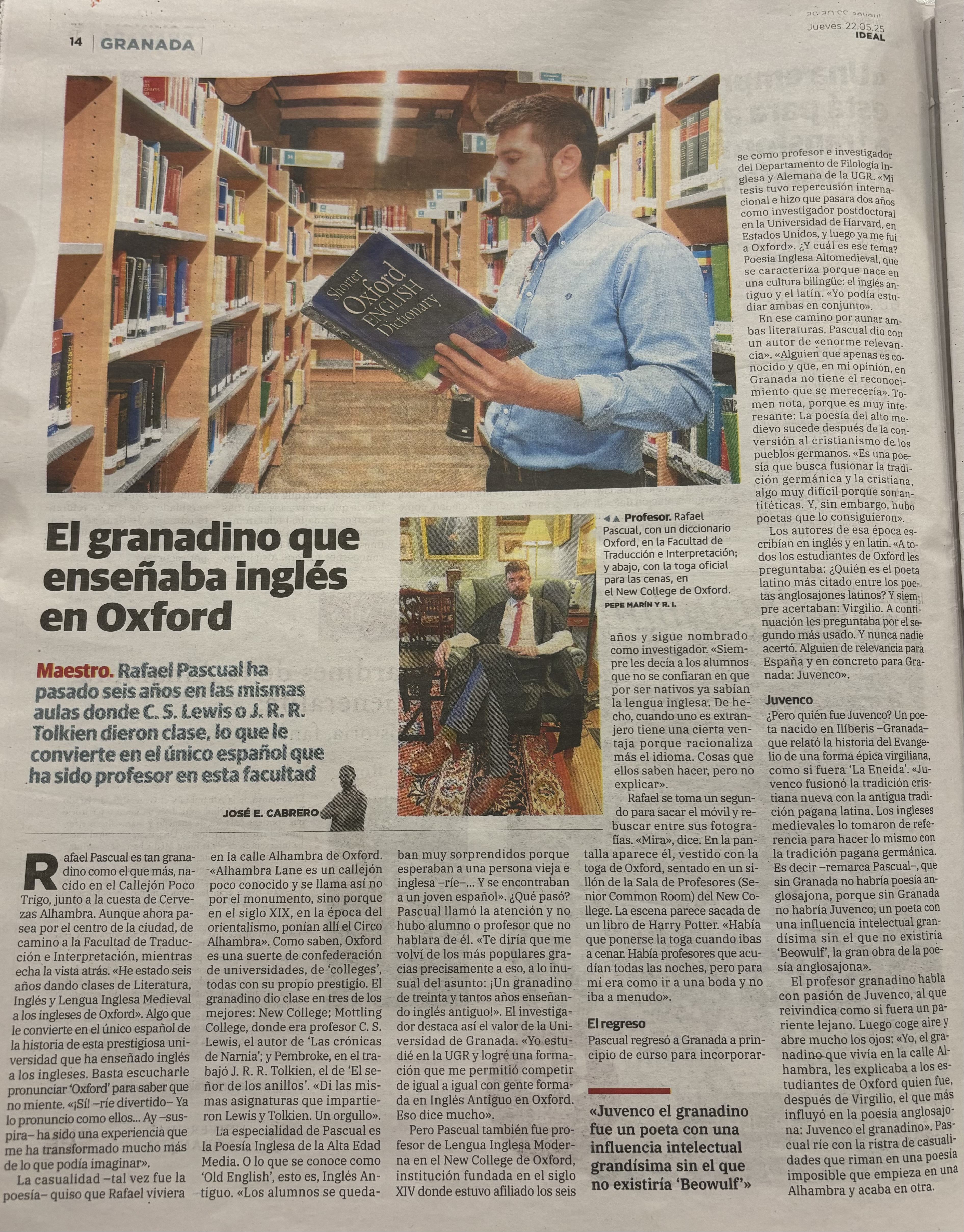 Recorte entrevista Rafael Pascual