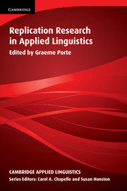 Portada libro Replication Research in Applied Linguistics