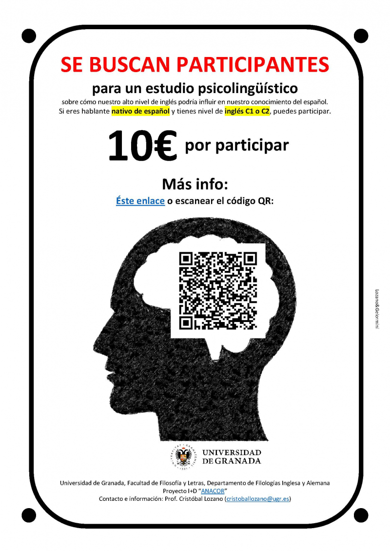 Experimento psicolingüístico Experimento psicolingüístico
