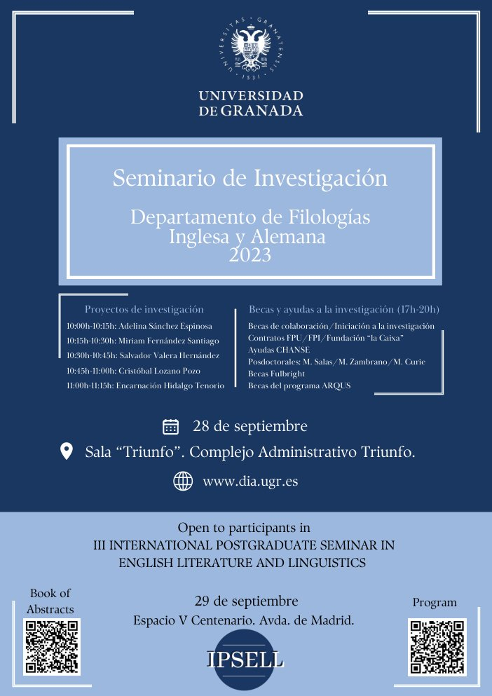 Cartel del seminario de investigación Cartel del seminario
