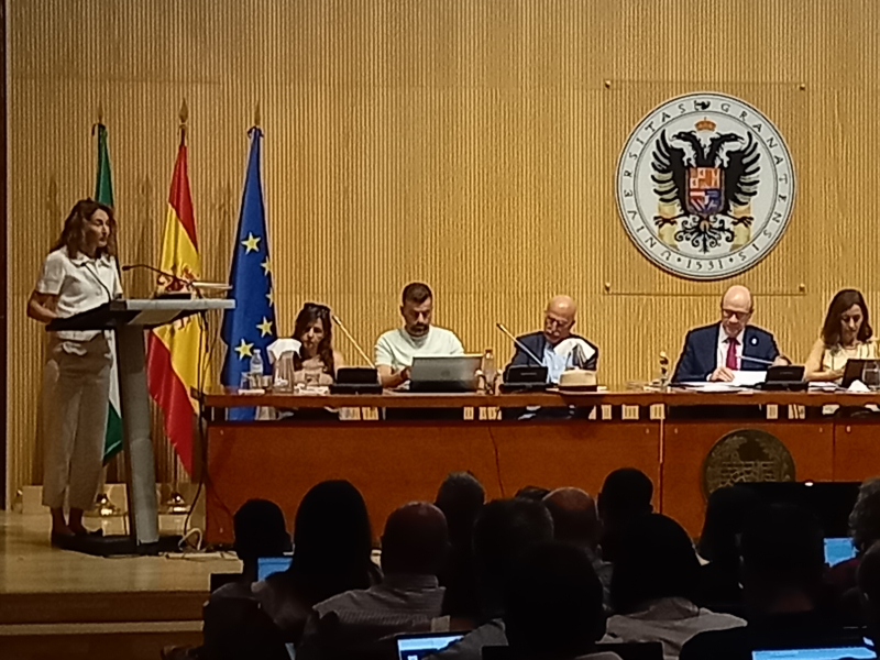nuestra compañera Mercedes Díaz Dueñas durante la defensa de la candidatura nuestra compañera Mercedes Díaz Dueñas durante la defensa de la candidatura